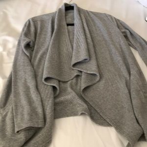 wrap gray sweater